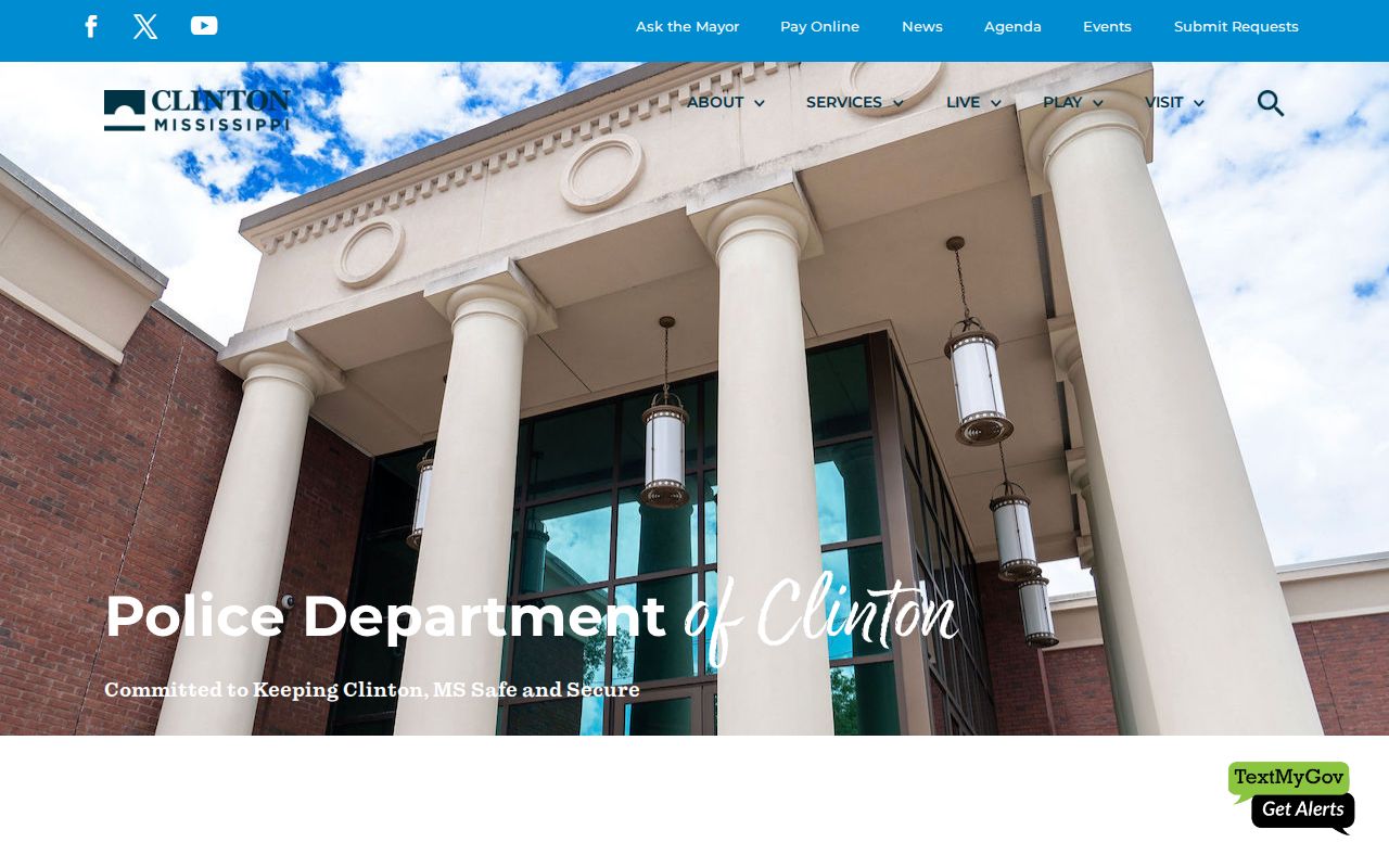 Clinton Police Department record source for Clinton arrest information